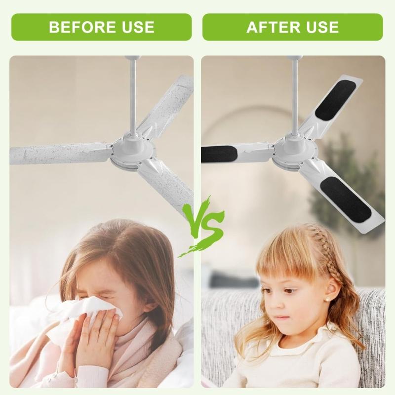 5Pcs Ceiling Fan Filters Dust Prevention High Content Carbon for Hanging Fan Air Cleaner