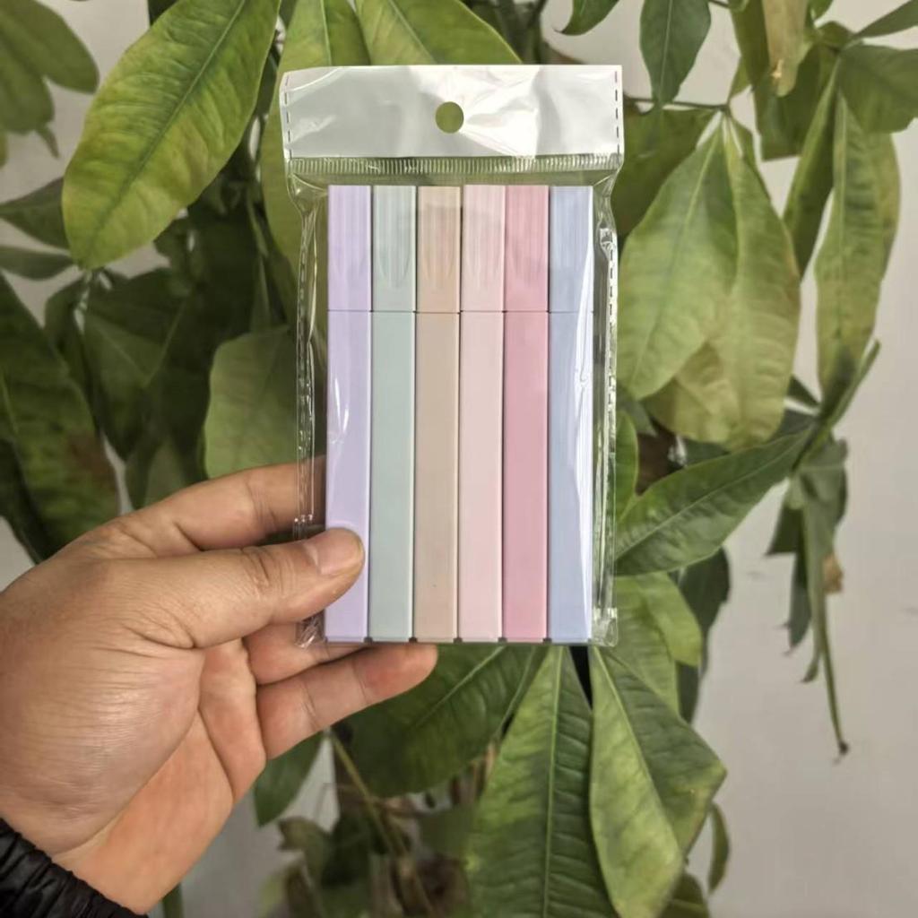Creative 6-Color Soft Tip Highlighter Set for Journaling and Students