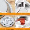 Mailang 304 Stainless Steel Round 3-Compartment Kids Meal Plate