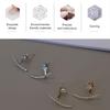 1 Pair Rhinestone Earrings for Women, Cubic Zirconia Stud Earrings, Lightweight Cartilage Helix Earring Jewelry
