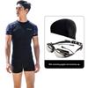 Tuo Lang Shi Men's Short Sleeve Rash Guard Swimsuit Set