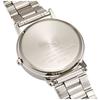 Cue and Cue Watch Analog Date Display Waterproof Metal Band Q04A-001PK Women's Silver