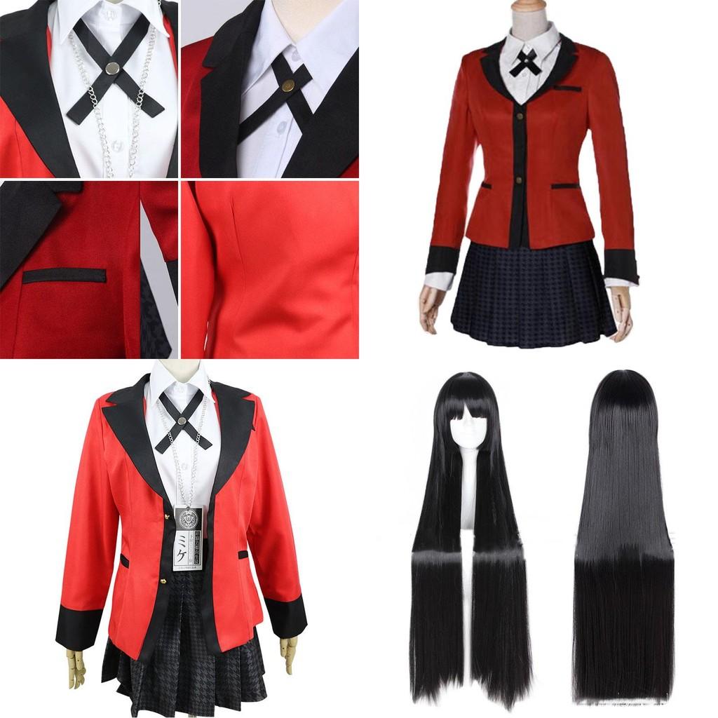 Elegant Kakegurui Jabami Yumeko School Uniform Costume Perfect For Fancy Dress Events