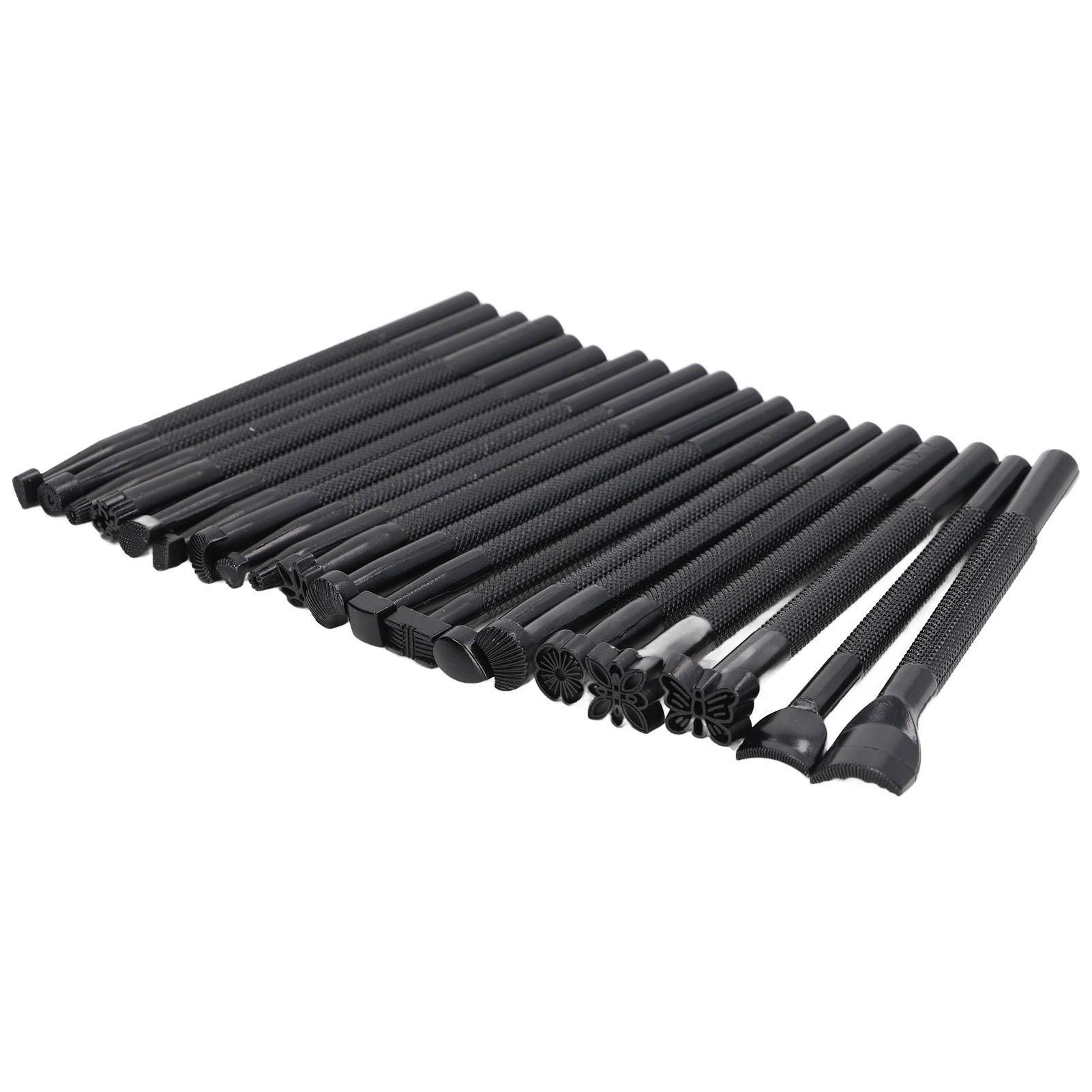 

20Pcs Leather Stamping Tools Various Patterns Wear Resistant Leather Stamp Punch Tools with Anti Slip Handle for DIY