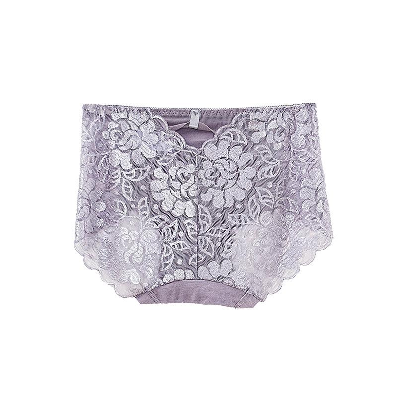 Mutandine con fiori di pizzo cavo Lingerie sexy senza cuciture da donna Slip con rialzo per fianchi taglie forti Mutandine sanitarie traspiranti Biancheria intima per dormire