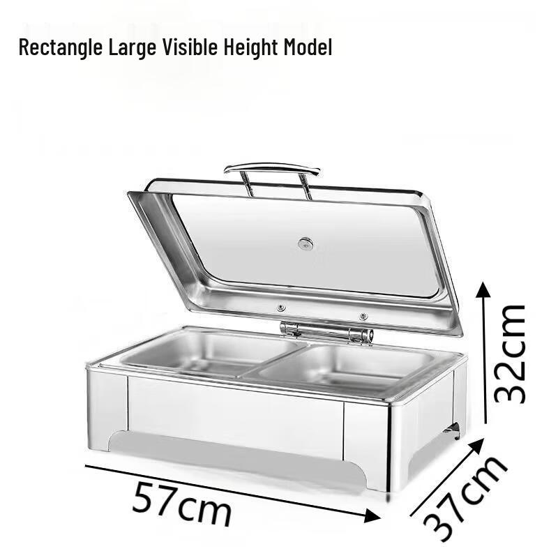 Коммерческий прямоугольный подогреватель пищи для фуршета из нержавеющей стали 201