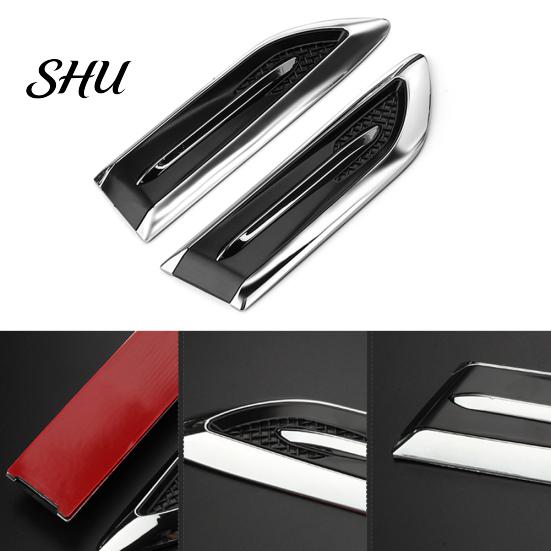 2Pcs Shark Gills Car Auto Vehicle Car-Styling Side Air Flow Vent Decor Sticker