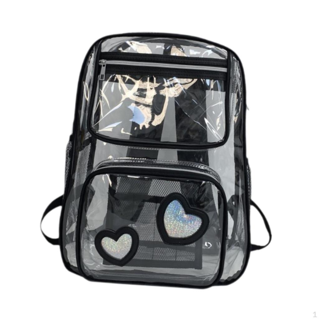 Clear Backpack Bookbag Gifts Waterproof Sturdy Kids Schoolbag PVC Transparent for Outdoor