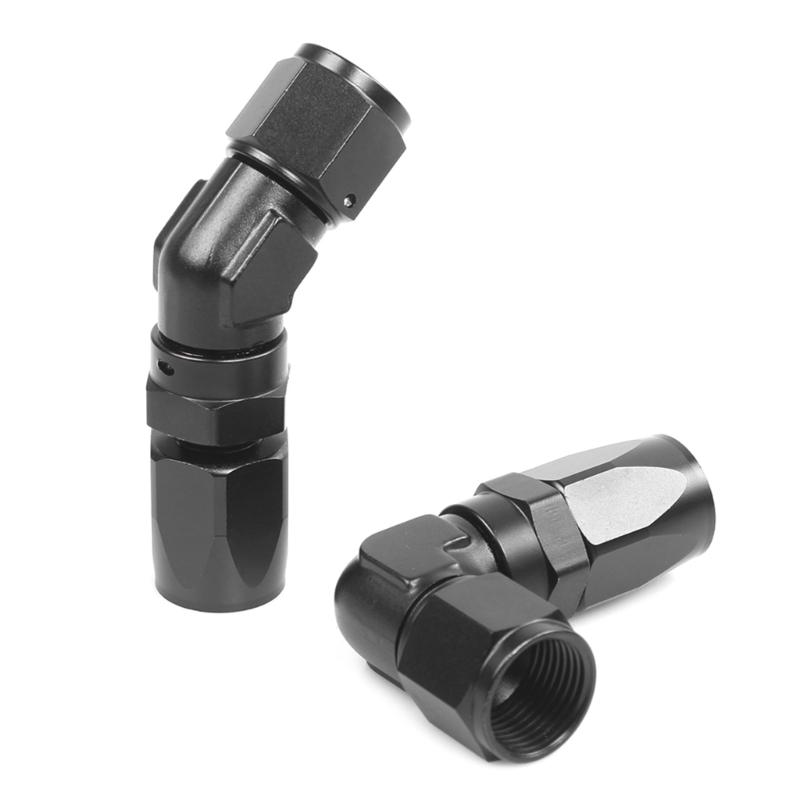 Universal AN4/AN6/AN8/AN10/AN12 Straight 45° Oil Cooling Connector Oil Fuel Swivel-Hose End Fitting Oil Hose End Adaptor