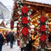 Christmas Decorative Garlands Selected Artificial Poinsettias, Red Berries, and Pine/Cypress Branches Feature Rich Colors and Natural Shapes