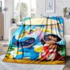 Stitch Theme Printed Blanket - Perfect for Couch, Bed, Travel & Outdoor Use | Machine Washable, Cozy & Durable.