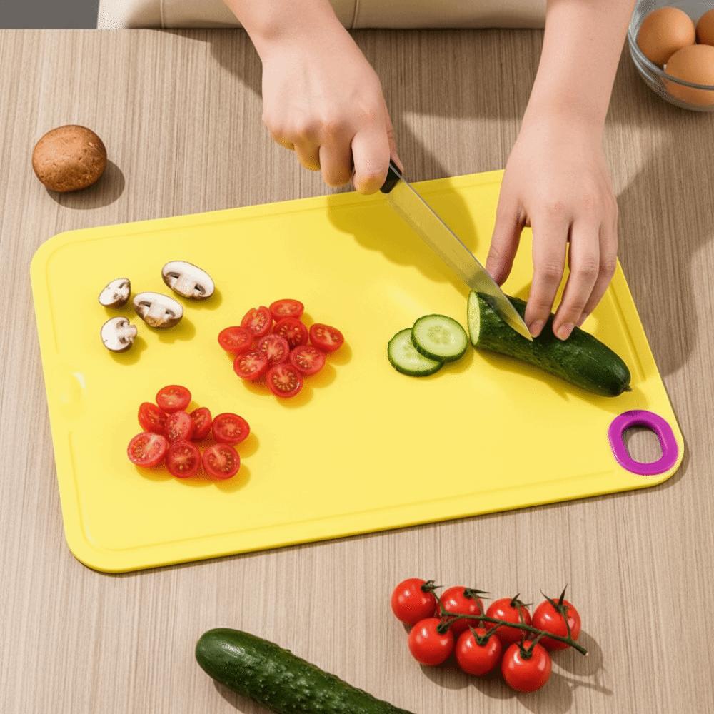 Non-Slip Double-Sided Cutting Board Thickened Hangable Cutting Plate Mat Mildew-Resistant High Temperature Resistance