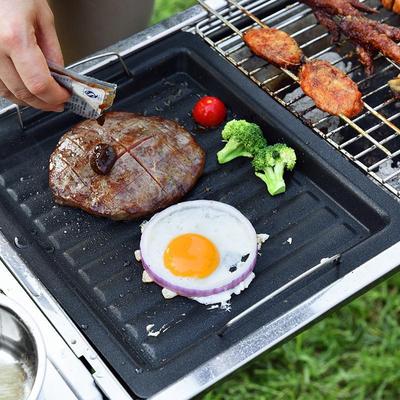 Produit Acier Inoxydable de Haute Qualité Plaque de Grill Plancha Outils Accessoires pour Barbecue Camping en Plein Air