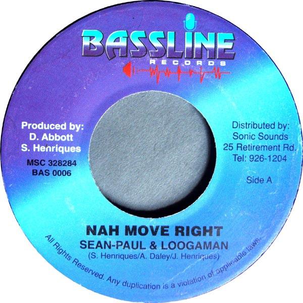 

7inch Record SEAN PAUL & LOOGA MAN / MOSSY KID - Nah Move Right / Sugar Mumz BAS0006 Bassline Record Jamaica Reggae, Ska & Dub Used