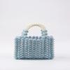 New Arrival Pearl Colorful Candy Handbag Handmade Woven Niche Design Beaded Yangmei Square Bag Top-handle Bag