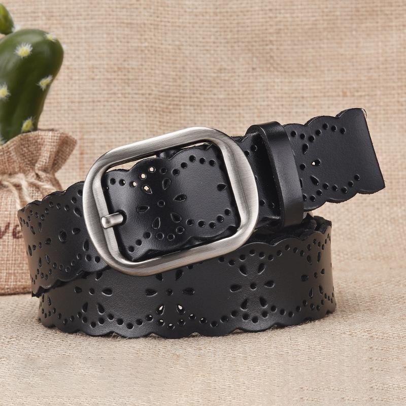 Hollow needle buckle women's belt - casual belt for jeans