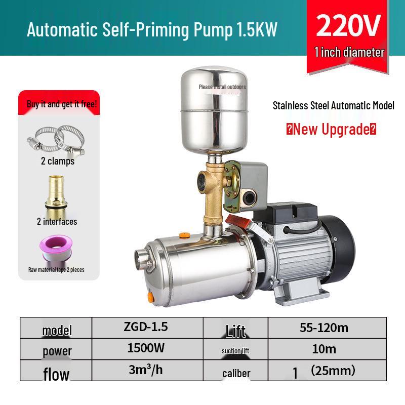 Fully Automatic 220V Self-Priming Booster Pump for Well and Tap Water