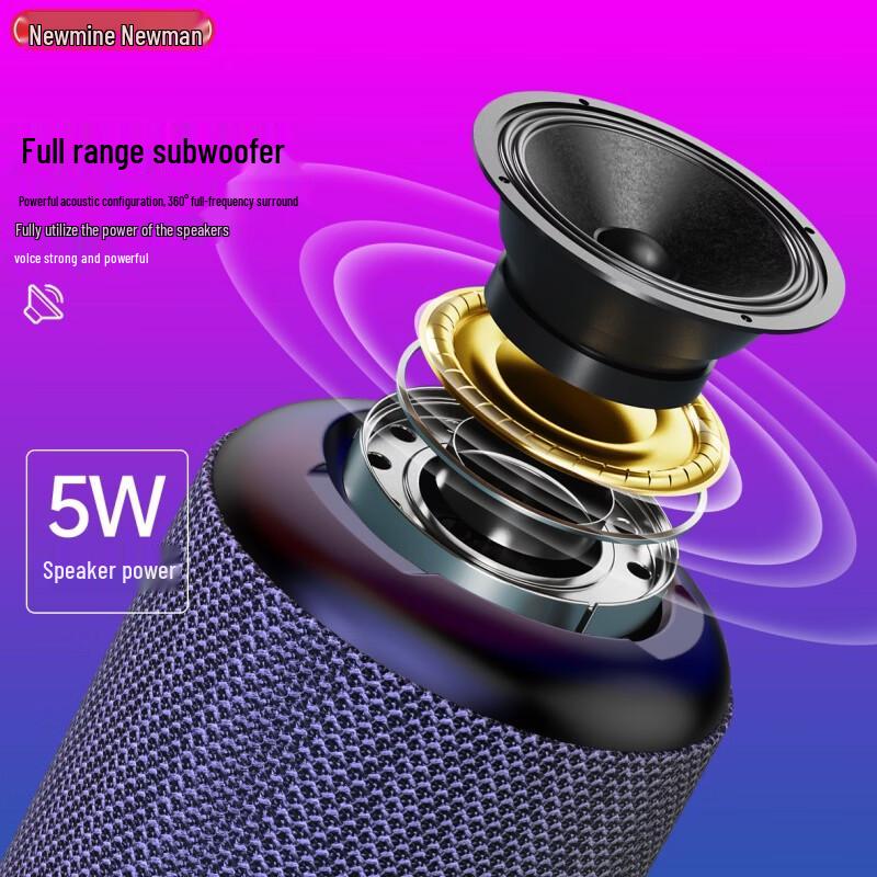 Newmine BT32 Portable Bluetooth Speaker CN plug (adapter included)