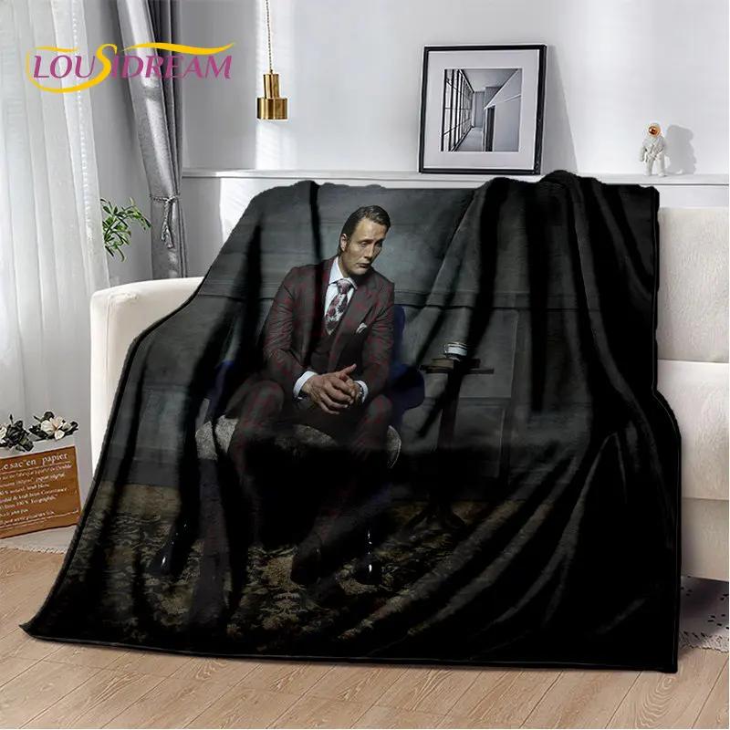 3D Mads Mikkelsen Schauspieler Star Weiche Plüschdecke, Flanelldecke Überwurfdecke für Wohnzimmer Schlafzimmer Bett Sofa Picknick Abdeckung Kinder