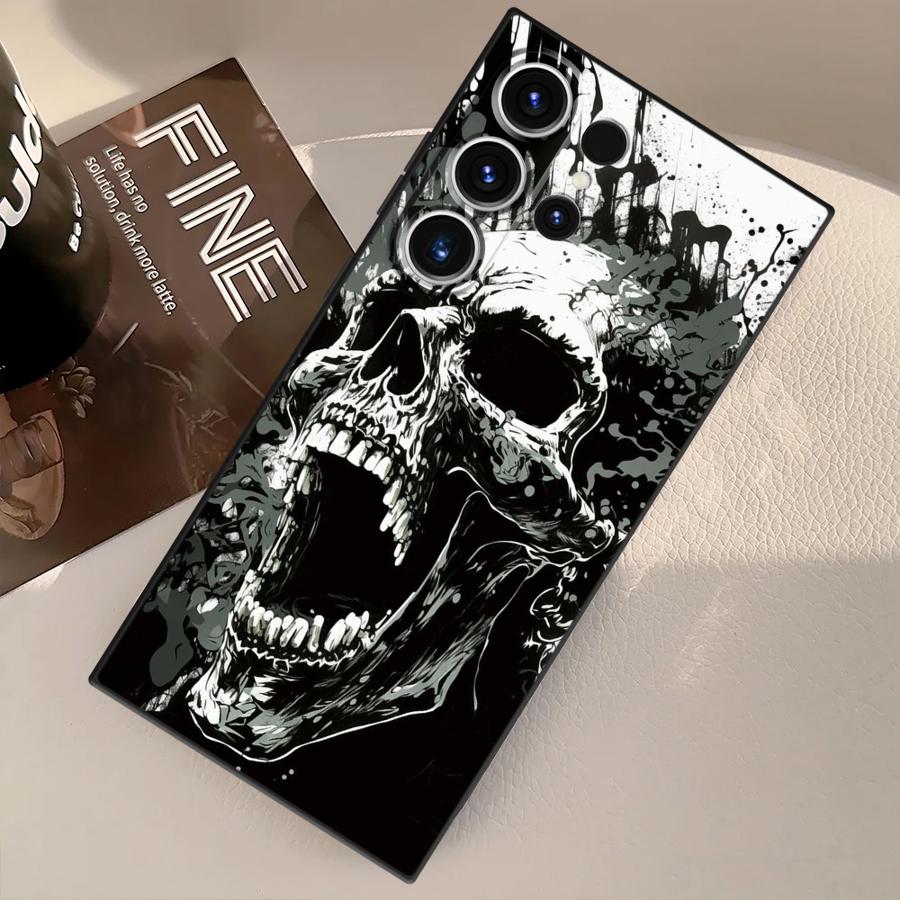 Black Soft Phone Cover Case for Samsung Galaxy S23 FE S25+ S24 Plus S23+ S25 Ultra S24+ Note 20 10 S20 S22 S21 Minimally