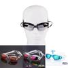 Waterproof Swimming Glasses And Antifog Colorful Plating Small Mirror Racing Swim Glasses Set