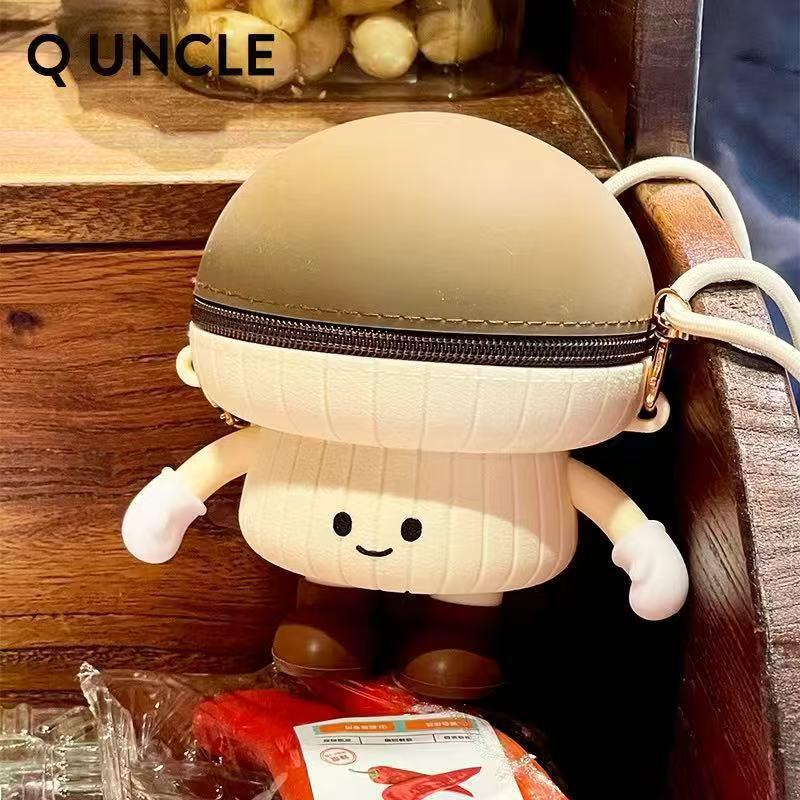 Q Version Cartoon Vegetable Silicone Keychain Earphone Coin Mini Bag Pendant for Kids