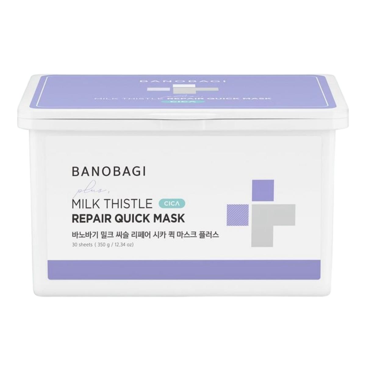 BANOBAGI Mariadistel Herstel Cica Snel Masker Plus Kalmerend Hydraterend 320g (30 vellen)
