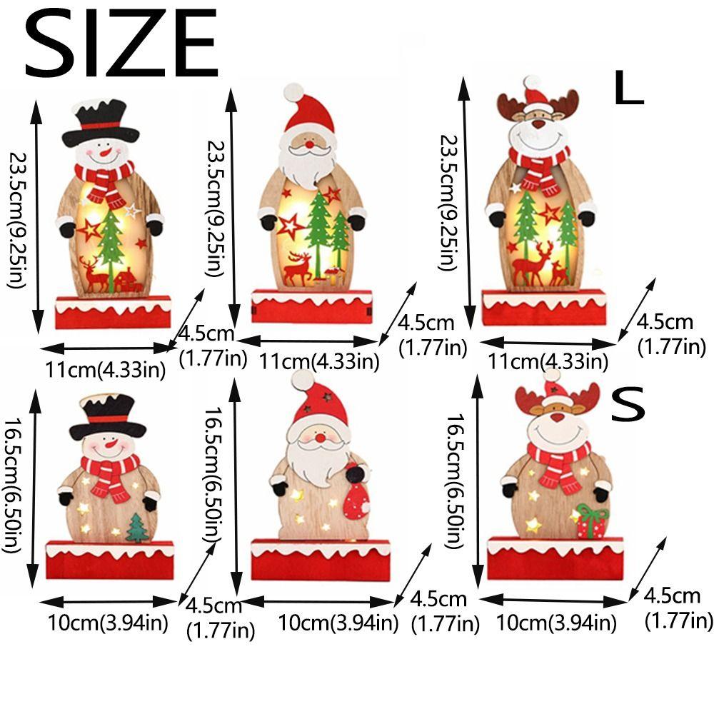 Creative Wooden Christmas Ornaments Durable Christmas Decoration Party Supplies