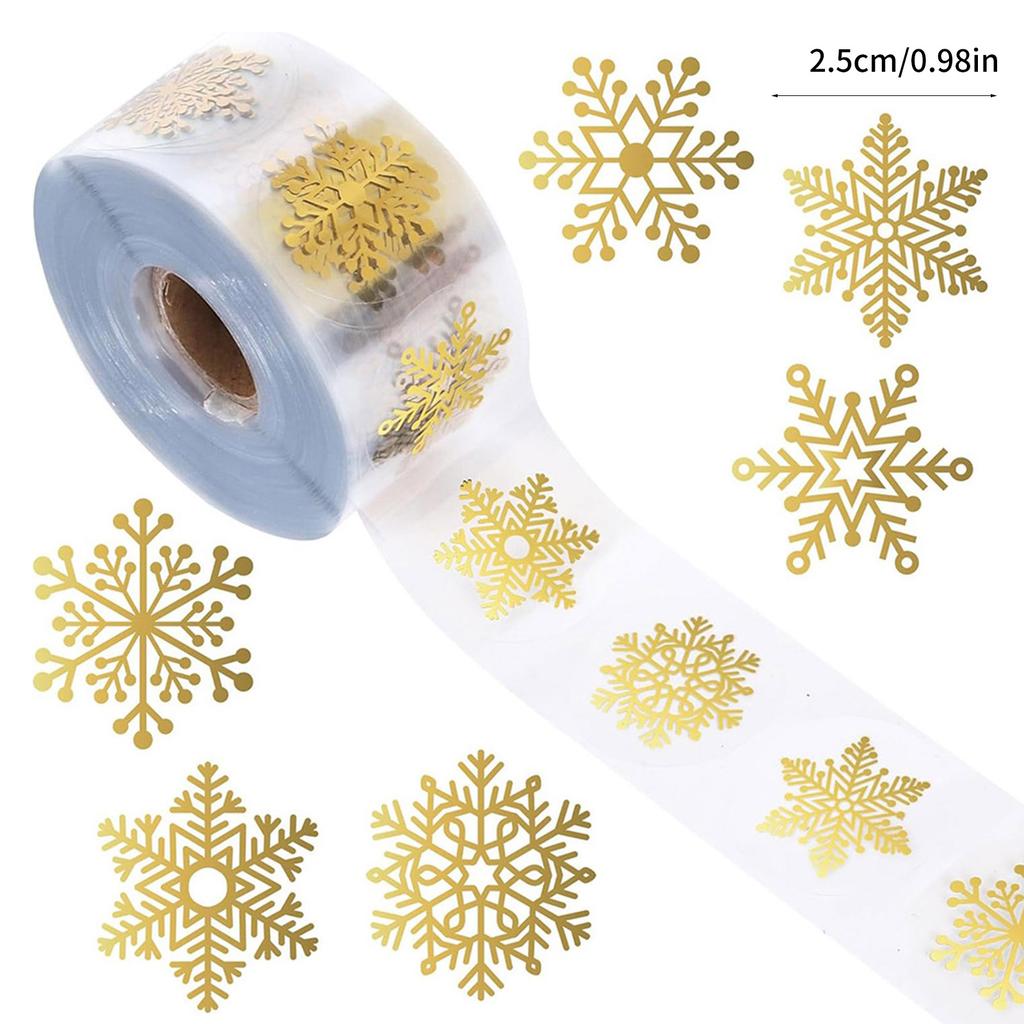 Christmas Label Clear Scrapbooking Sticker Christmas Gift Snowflake Sticker for Card Gift Box Craft Decoration