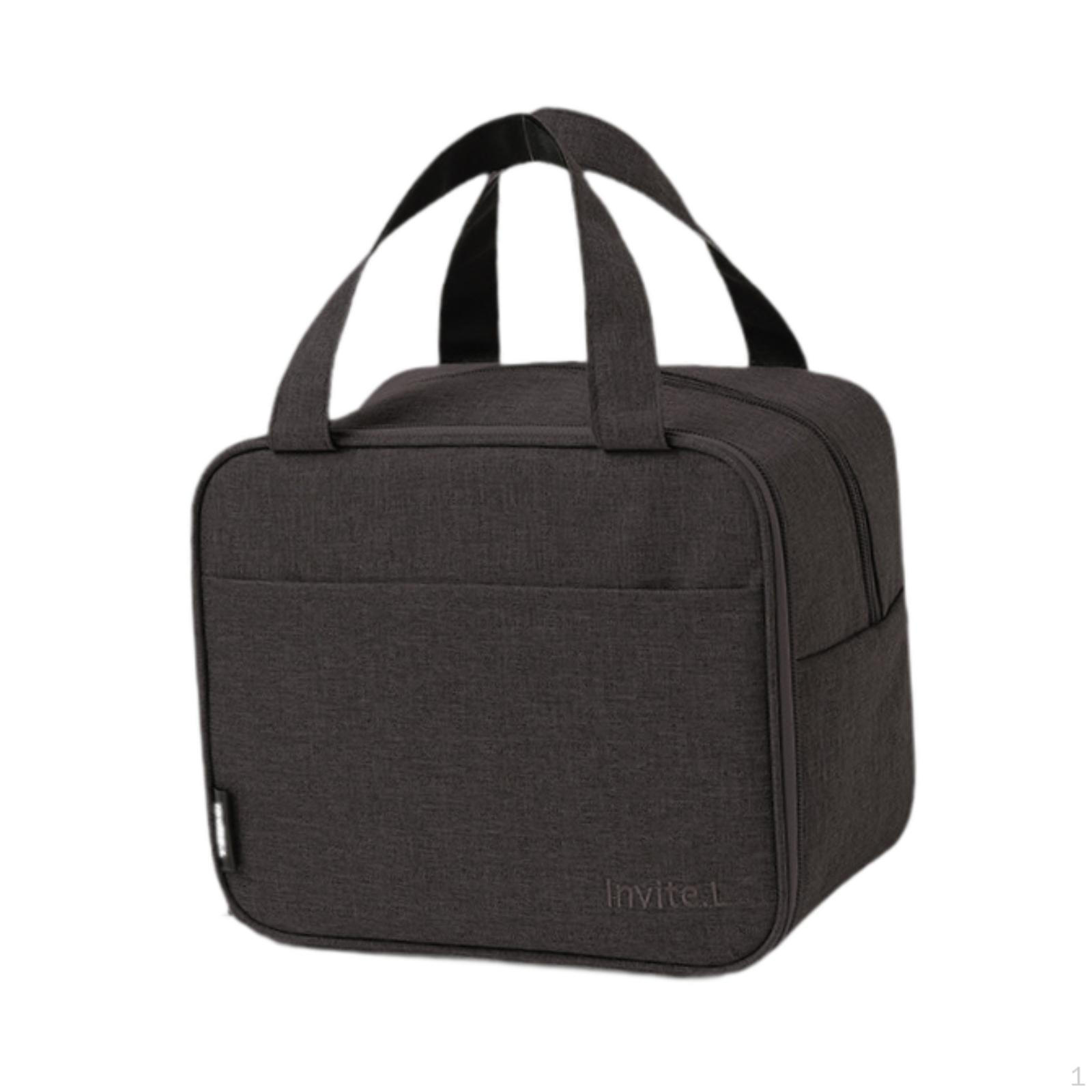 

Изолированный мешок Bento, сумка для еды, ланч-бокс, портативный многофункциональный холодный термоланч чёрный