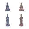 Buddha Outdoor Statue Figurine with Solar Lights Landscape Lamp Decorative Modern Ornament for Lawn Patio Outside Courtyard