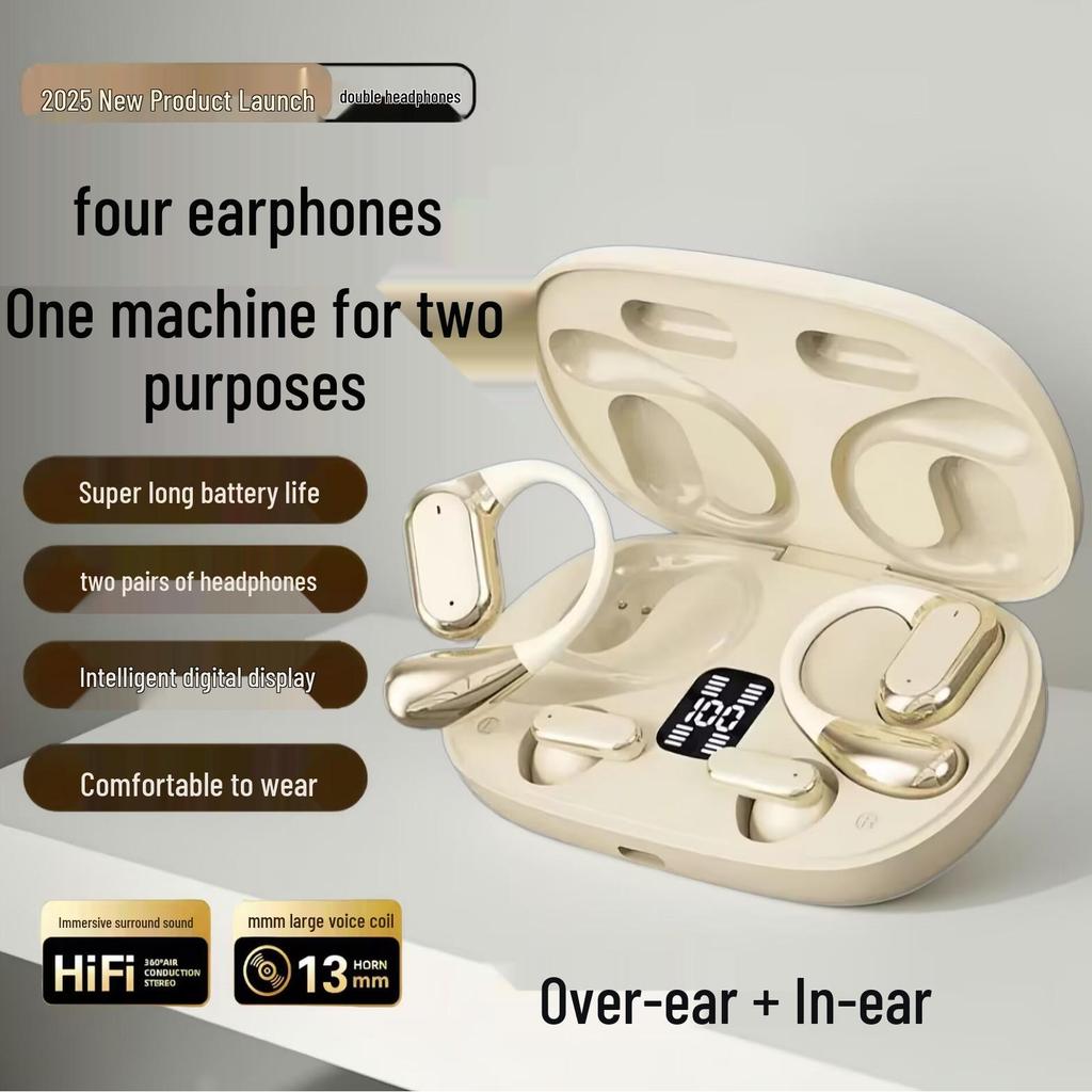Q25 Bluetooth Headset 2025: Over-Ear & In-Ear Options, Long Battery Life, High Sound Quality, Ideal for Running and Sports.