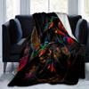 1pc Colorful Hummingbirds In Flight Themed Blanket  Seasonal Home Decorative, Living Room, Travel, Camping, Car Blankets