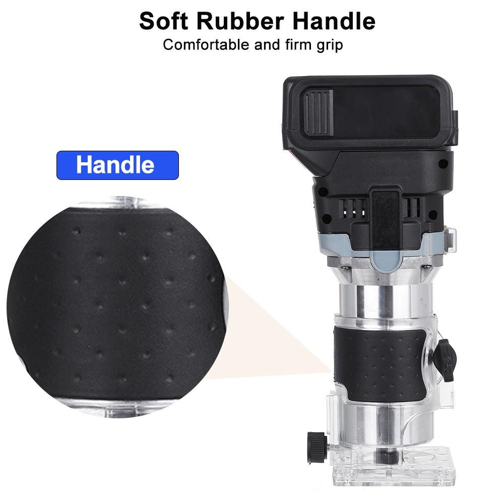 6 Gear Brushless Cordless Electric Trimmer Wood Router Engraving Slotting Machine Wood Milling Cutter for Makita 18V