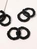 Silk Hair Ties Satin Scrunchies Black Small Mini Scrunchy Cute Soft No Slip Hair Ties