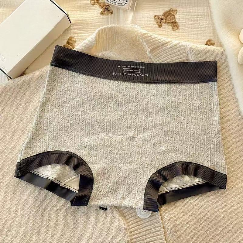Large Size Women Spring and Autumn Antibacterial Extended Crotch Full Hip High Shot High Waist Flat Angle Briefs