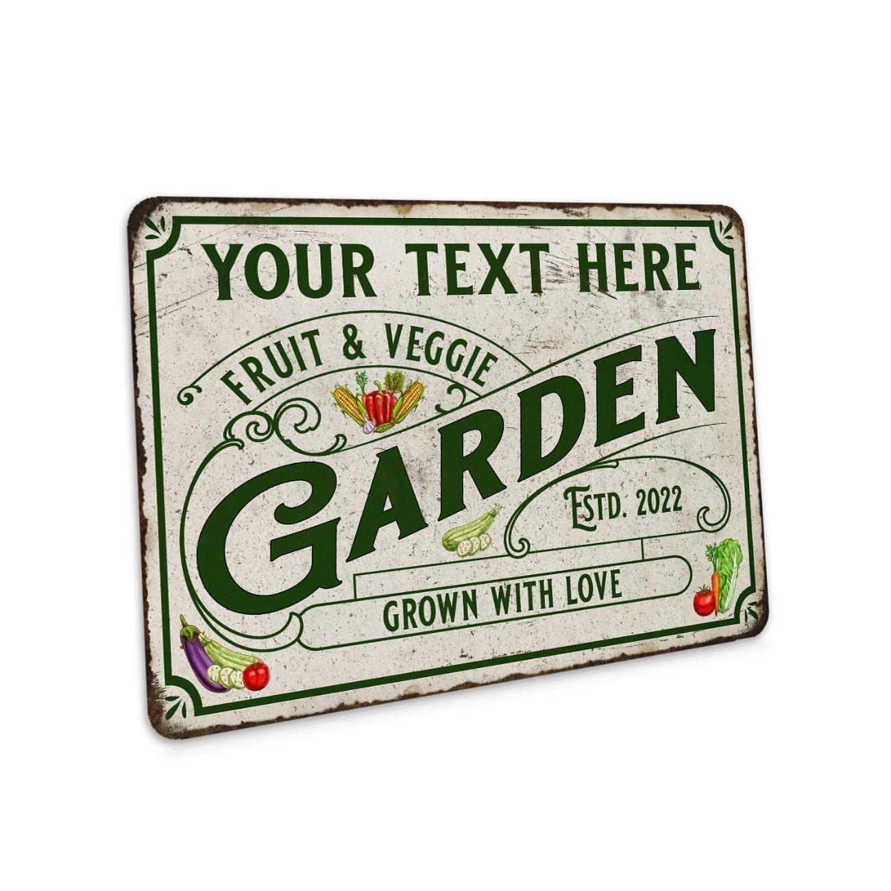 Personalized Metal Tin Sign Garden Greenhouse Wall Decor белый