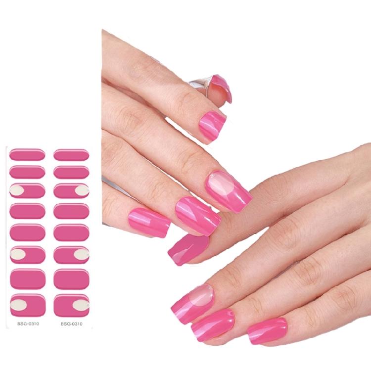 Стойкие полузатвердевшие наклейки для ногтей с мягким глянцевым гелевым покрытием для начинающих