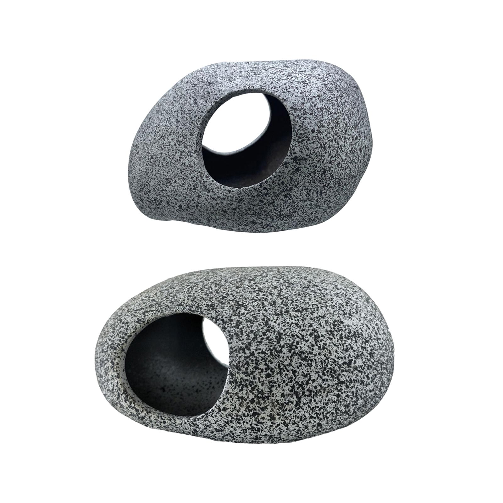 

Aquariums Rock Accessory Two Holes Breed Tube Artificial Stone Purple Clay Fishing Tank Ornament Aquariums Decoration Hide Cave 8.3 cmx6.7 cmx5.5 cm
