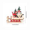 Runtow 1Pc Christmas Wooden Sleigh Santa Claus Snowman Elk Decoration Sleigh Home Christmas DIY Decoration 2025 Christmas Gift