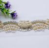 RYL Gold Korean-style Handmade Nail Bead Lace Various DIY Collar Waist Belt Hair Accessory Glass Bead Imitation Pearl Lace Trim