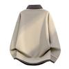 Men's Spring Color Block Patchwork Two-In-One Hoodie Polo Shirt