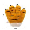 Fluffy Texture Plush Gloves Striped Design Costume Mittens  Cosplay Costume Accessories