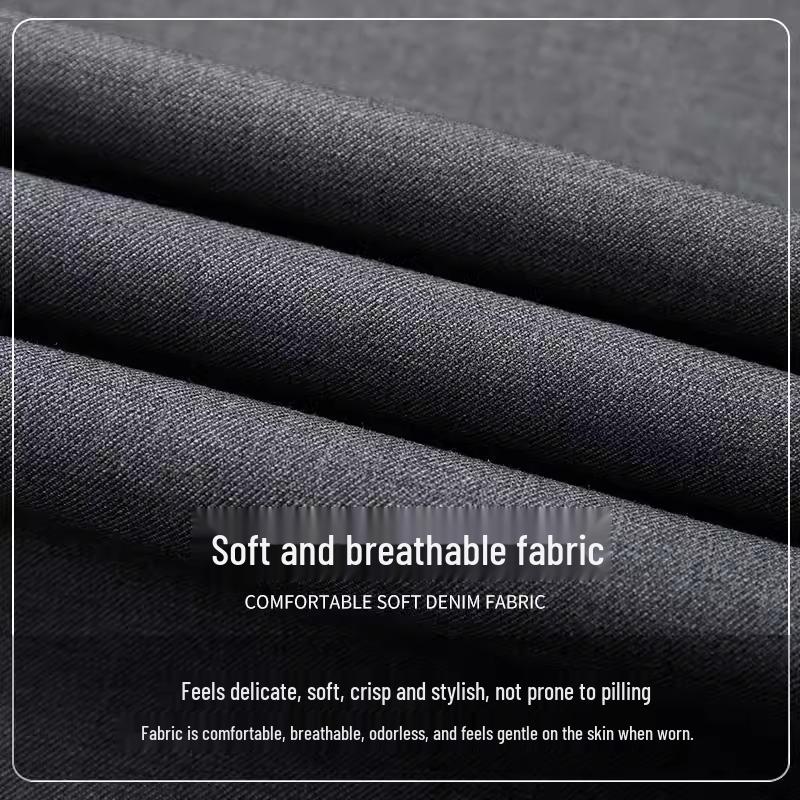 Gray High-Waisted Wide-Leg Suit Pants for Women - Spring/Autumn 2025 Trendy Casual Straight-Leg Style