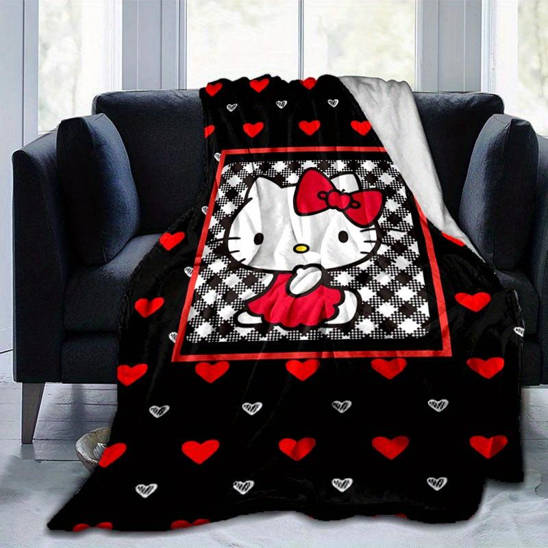 

1pc. Hello Kitty Heart Patterned Blanket - Perfect for Home, Office, or Outdoor Use - Ideal G 100x150cm