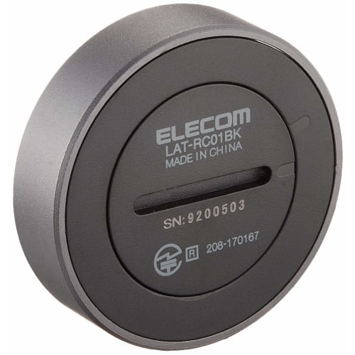 ELECOM Multimedia Remote Control Bluetooth Wireless [Music Controls at Hand/Camera Shutter Function Included] Car Steering Holder Black LAT-RC01BK