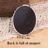 1Pc Mini Oval Retro Wooden Photo Frame Fridge Magnet Funny Cat & Haircut Modern Kitchen Decor Durable Refrigerator Ornament