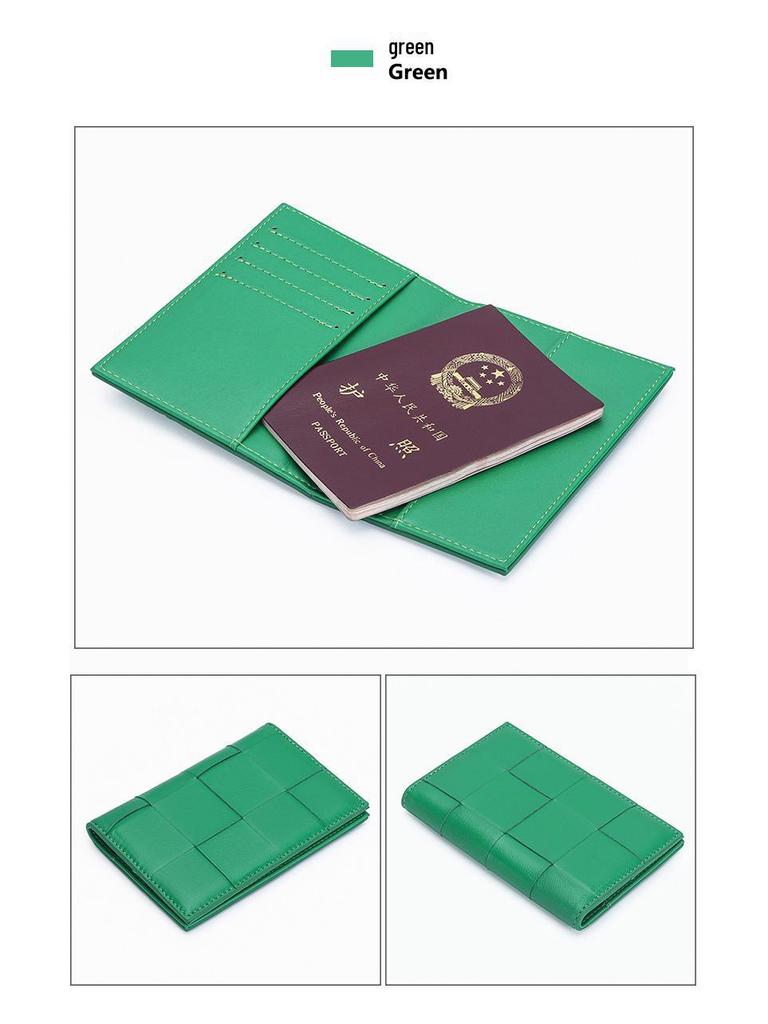 Women's Fashion Woven Sheepskin Passport Wallet & Document Organizer