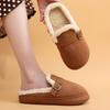 New Winter Retro Fashion Bread Shoes Student Indoor Warm Fashion Non-slip Comfortable Cotton Slippers