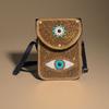 Women's Small Crossbody Cell Phone Bag Boho-Style Colorful Beaded Purse Wallet with Handmade Patterns Lightweight Cell Phone Shoulder Bag for Women